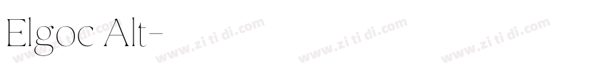 Elgoc Alt字体转换